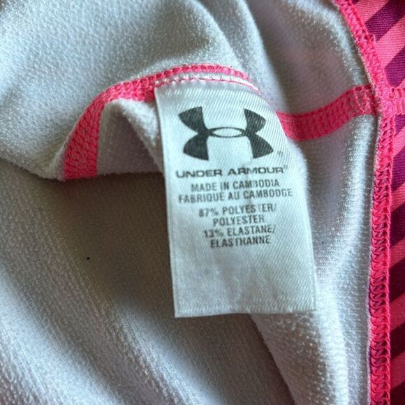 Pink Base layer Under Armour Fitted Long Sleeve Coldgear coupe shirt medium - Picture 7 of 8